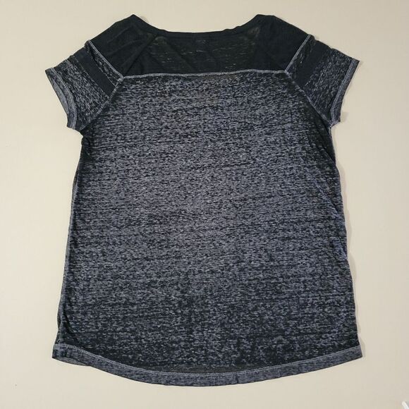 Torrid Women's Black Burnout V-neck Short Sleeve Pullover Top - Picture 11 of 13